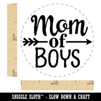 Mom of Boys Mother's Day Arrow Rubber Stamp for Stamping Crafting Planners
