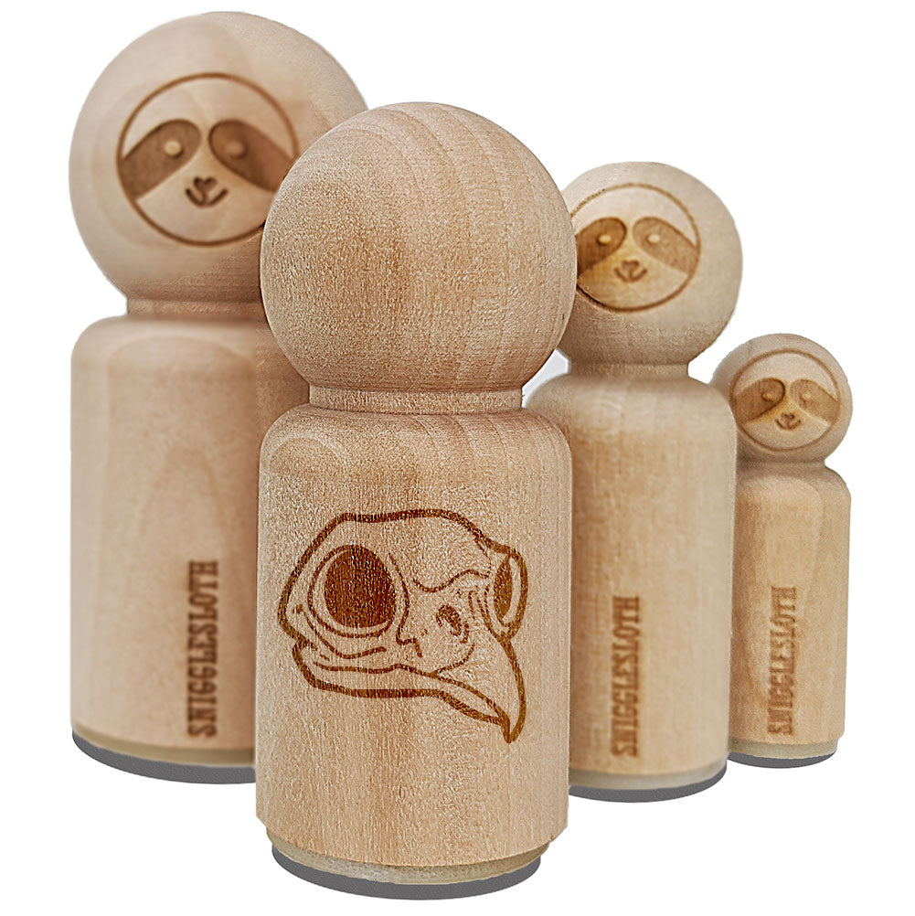 Owl Bird Skull Bones Skeleton Rubber Stamp for Stamping Crafting Planners
