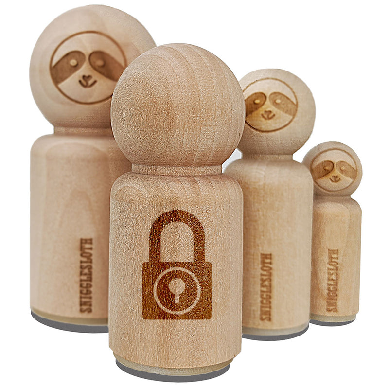 Padlock Locked Keyhole Security Symbol Rubber Stamp for Stamping Crafting