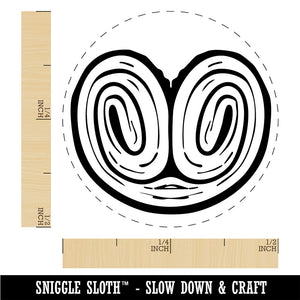 Palmier Palmera French Puff Pastry Cookie Rubber Stamp for Stamping Crafting