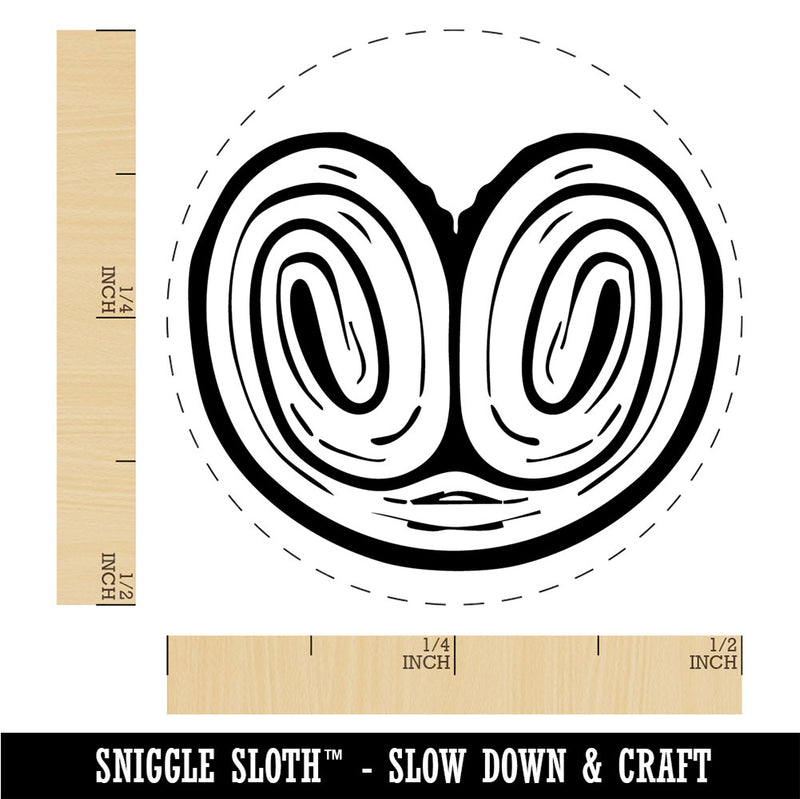 Palmier Palmera French Puff Pastry Cookie Rubber Stamp for Stamping Crafting