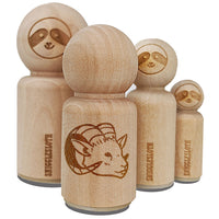 Proud Horned Goat Ram Head Rubber Stamp for Stamping Crafting Planners