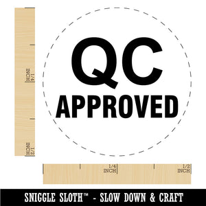 QC Approved Quality Control Manufacturing Label Rubber Stamp for Stamping