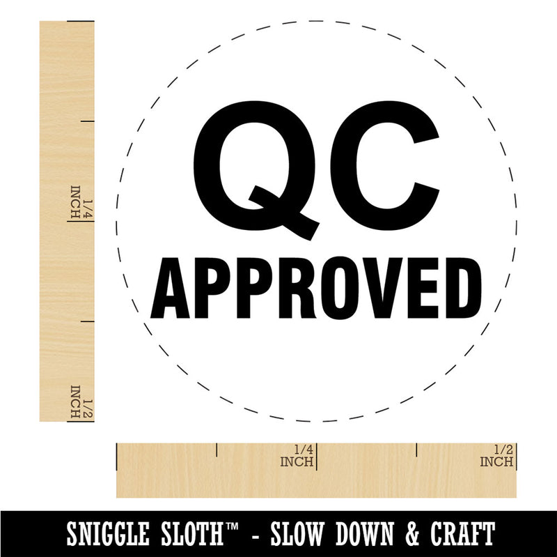 QC Approved Quality Control Manufacturing Label Rubber Stamp for Stamping