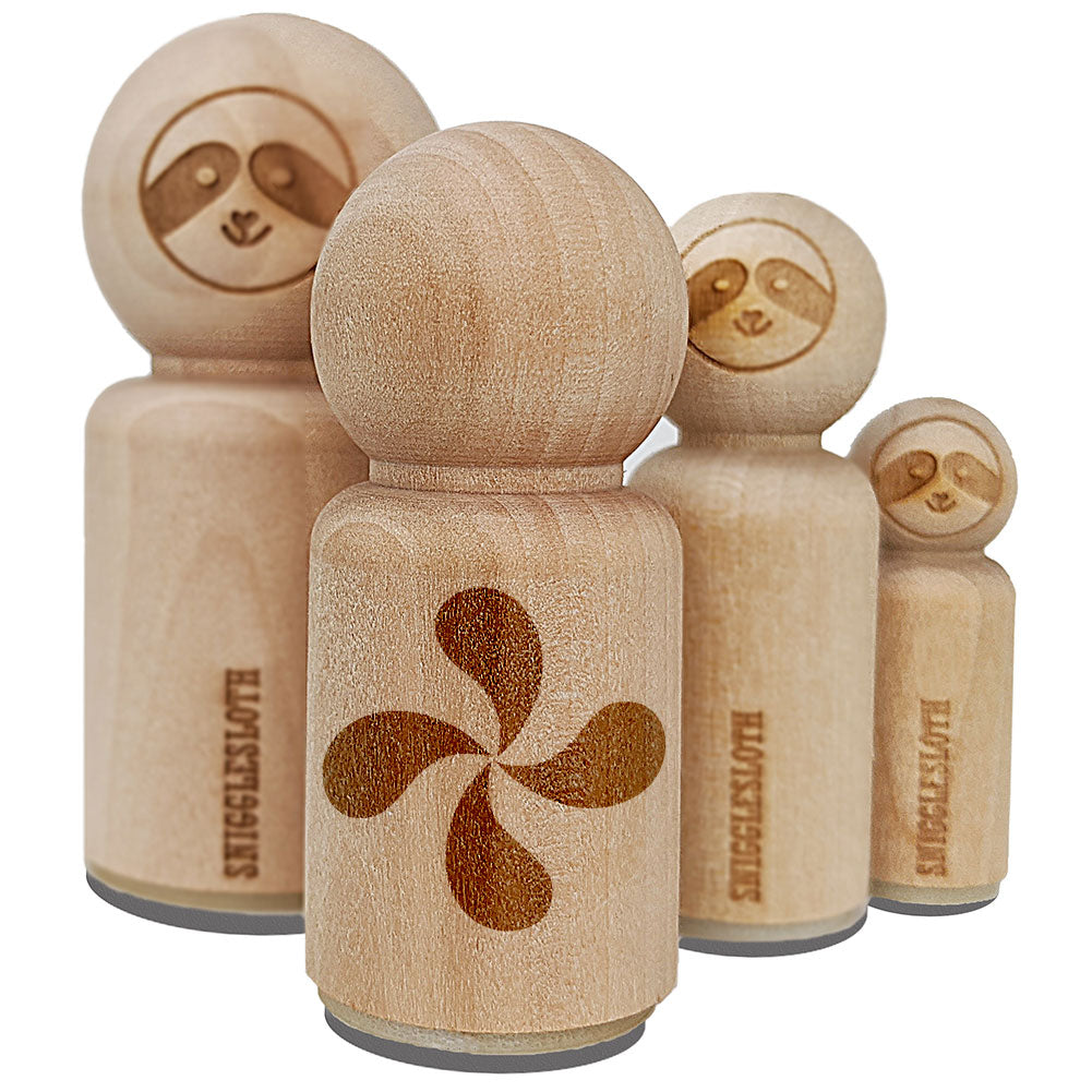 Simple Swirling Flower Rubber Stamp for Stamping Crafting Planners