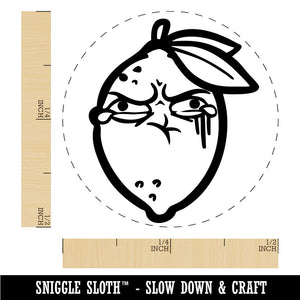 Sour Lemon Puckered Scrunched Face Rubber Stamp for Stamping Crafting Planners