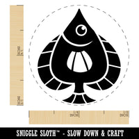 Spade Shaped Fish Cartoon Rubber Stamp for Stamping Crafting Planners