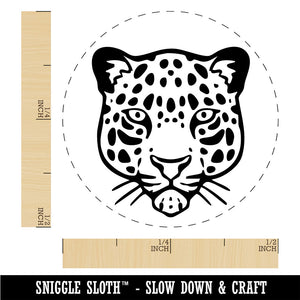 Stoic Leopard Head Spotted Big Cat Rubber Stamp for Stamping Crafting Planners