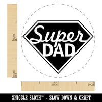 Super Dad Father's Day Superhero Diamond Rubber Stamp for Stamping Crafting