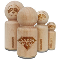 Super Mom Mother's Day Superhero Diamond Rubber Stamp for Stamping Crafting