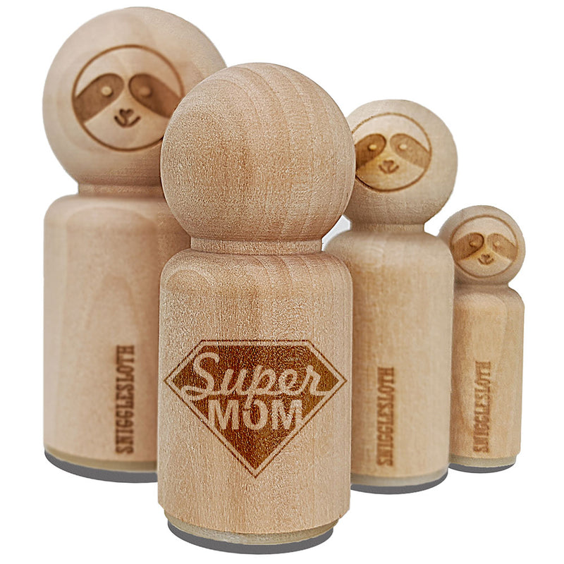 Super Mom Mother's Day Superhero Diamond Rubber Stamp for Stamping Crafting