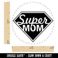 Super Mom Mother's Day Superhero Diamond Rubber Stamp for Stamping Crafting