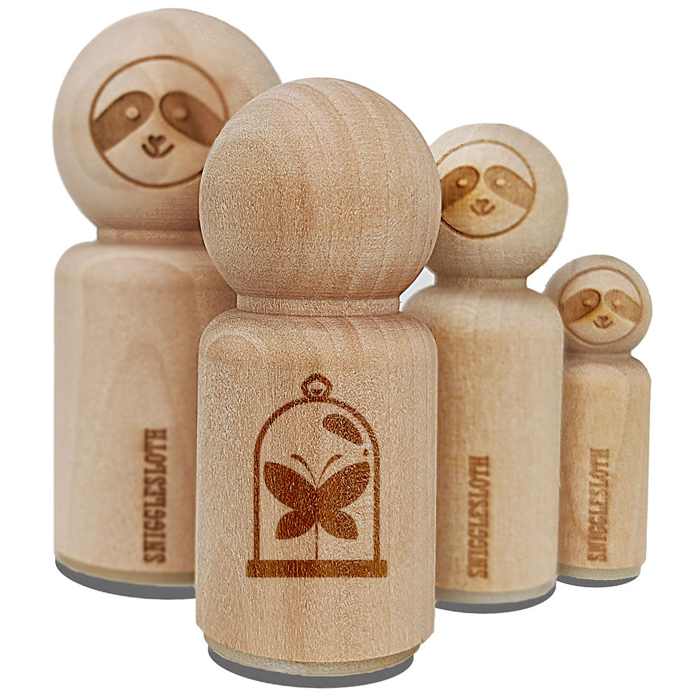 Taxidery Butterfly In Glass Case Rubber Stamp for Stamping Crafting Planners