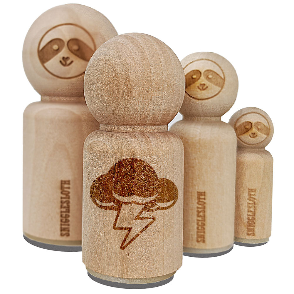 Thunder Storm Cloud Weather Lighting Bolt Rubber Stamp for Stamping Crafting