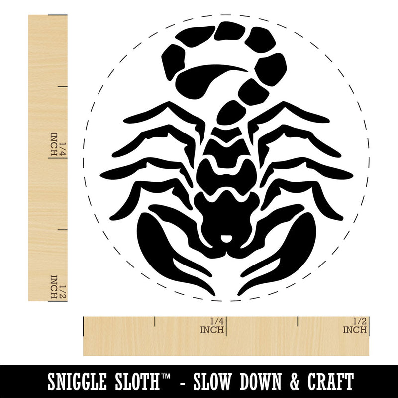 Tribal Scorpion Ready to Strike Rubber Stamp for Stamping Crafting Planners