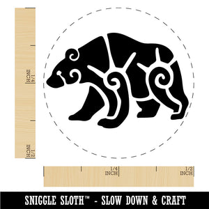 Tribal Southwestern Bear Sun Swirls Rubber Stamp for Stamping Crafting Planners