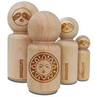 Vintage Sun Circle Face Rubber Stamp for Stamping Crafting Planners