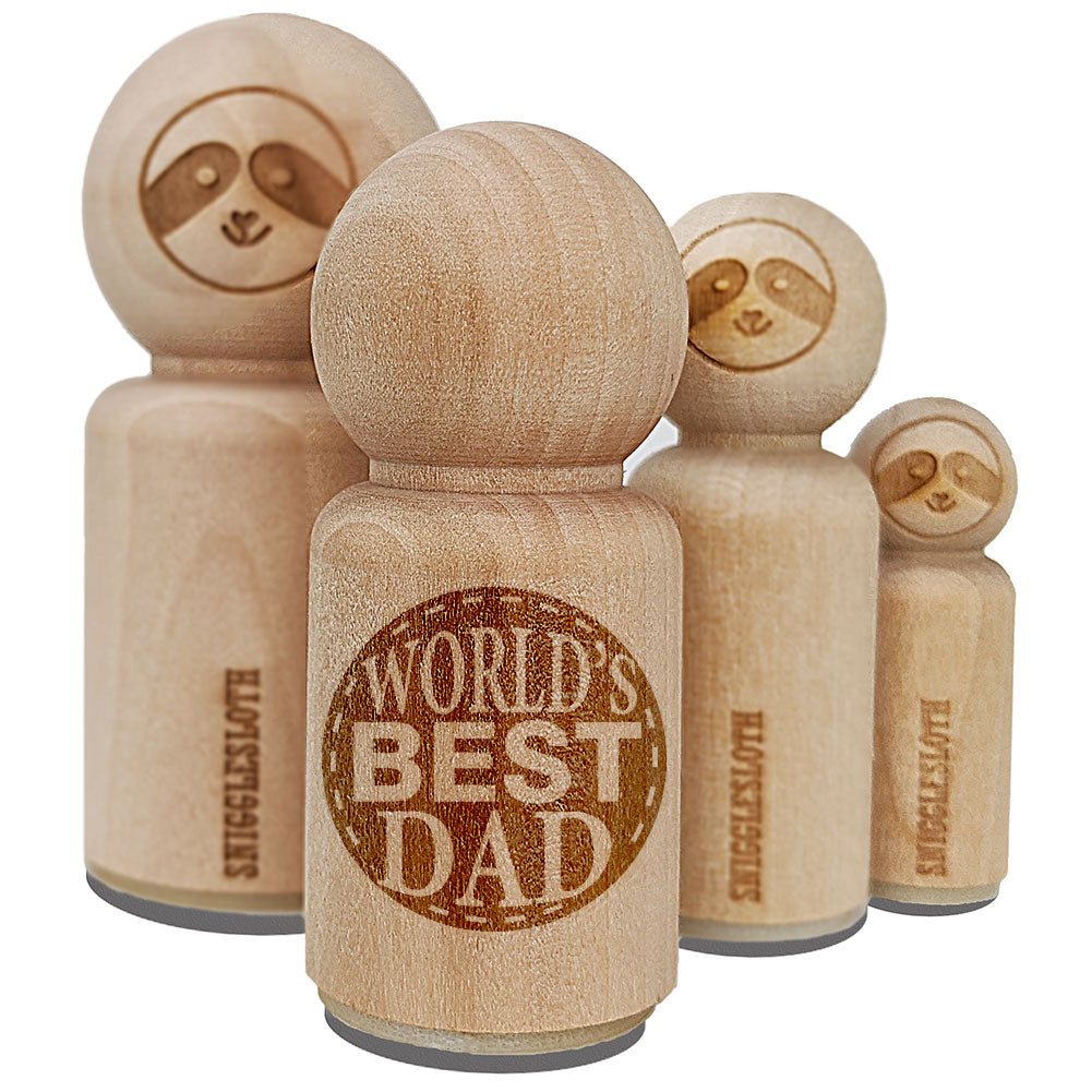World's Best Dad Globe Father's Day Rubber Stamp for Stamping Crafting Planners