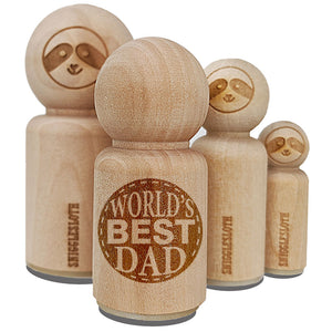 World's Best Dad Globe Father's Day Rubber Stamp for Stamping Crafting Planners