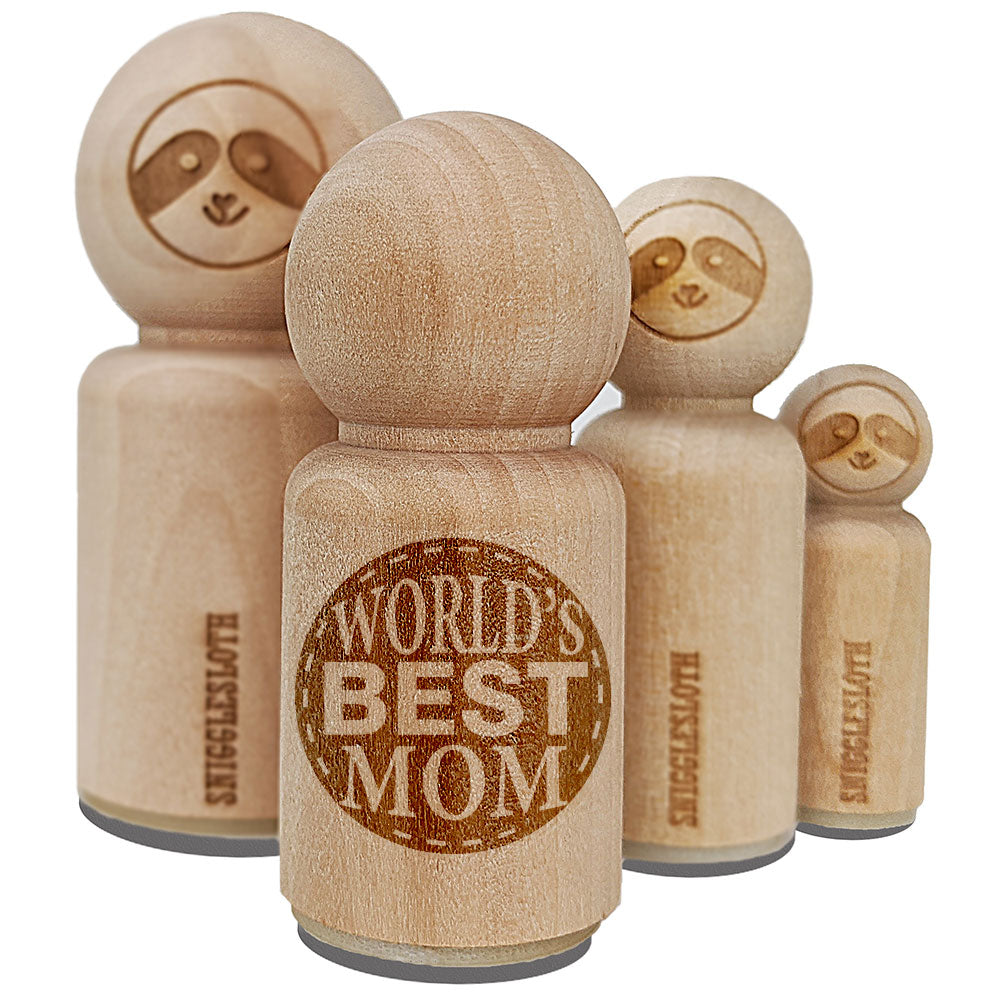 World's Best Mom Globe Mother's Day Rubber Stamp for Stamping Crafting Planners