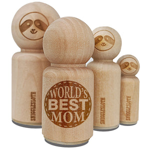 World's Best Mom Globe Mother's Day Rubber Stamp for Stamping Crafting Planners