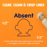 Absent Student School Rubber Stamp for Stamping Crafting Planners