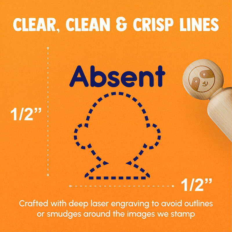 Absent Student School Rubber Stamp for Stamping Crafting Planners