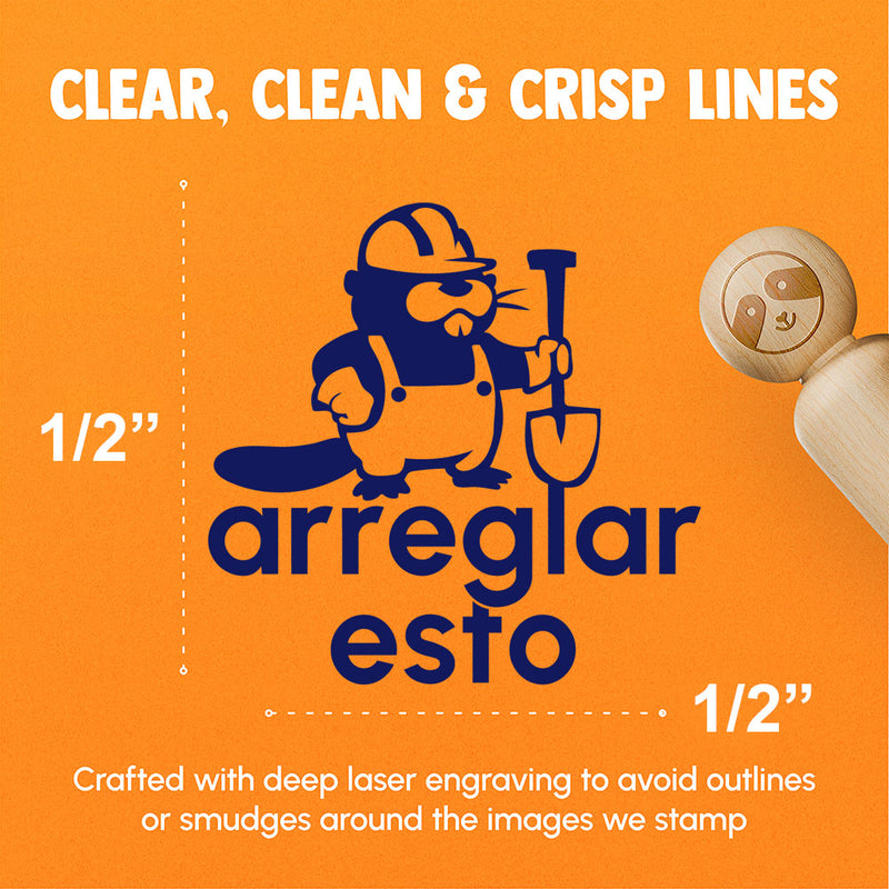 Arreglar Esto Fix This Beaver Spanish Class School Teacher Stamp Rubber Stamp for Stamping Crafting Planners