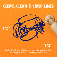 Awesome Atlantic Lobster Seafood Crustacean Rubber Stamp for Stamping Crafting Planners
