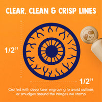 Bloodshot Realistic Veiny Eye Pupil Rubber Stamp for Stamping Crafting Planners