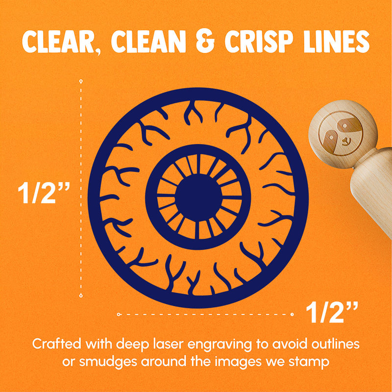 Bloodshot Realistic Veiny Eye Pupil Rubber Stamp for Stamping Crafting Planners