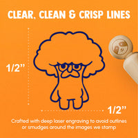 Cartoon Broccoli Funny Mustache Rubber Stamp for Stamping Crafting Planners