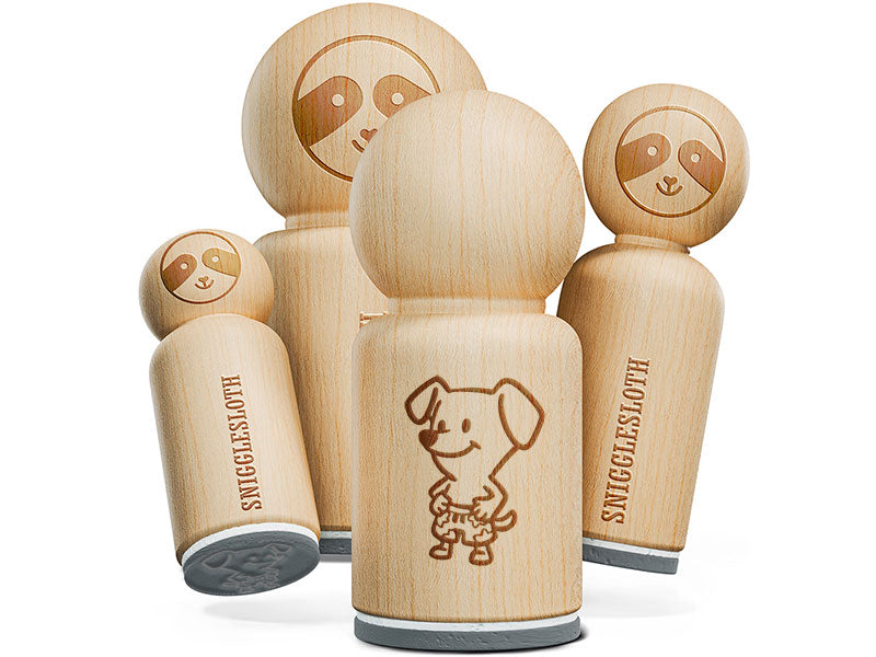 Cartoon Dog Summer Swimsuit Trunks Shorts Rubber Stamp for Stamping Crafting Planners