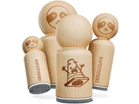 Cautious Traffic Cone Surprised Rubber Stamp for Stamping Crafting Planners