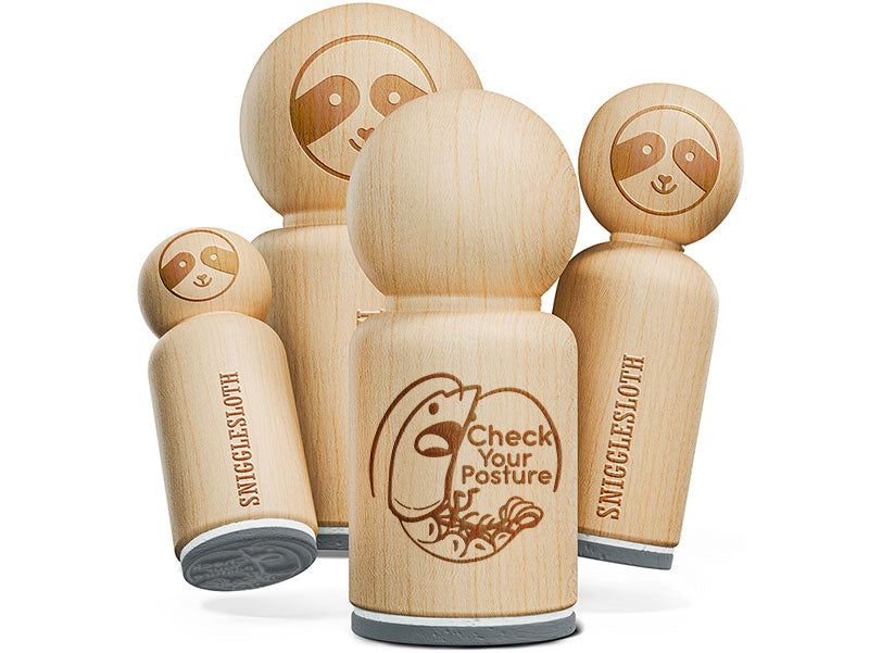 Check Your Posture Shrimp Prawn Back Rubber Stamp for Stamping Crafting Planners