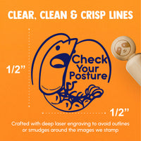 Check Your Posture Shrimp Prawn Back Rubber Stamp for Stamping Crafting Planners