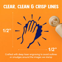 Clapping Hands Happy Celebration Rubber Stamp for Stamping Crafting Planners