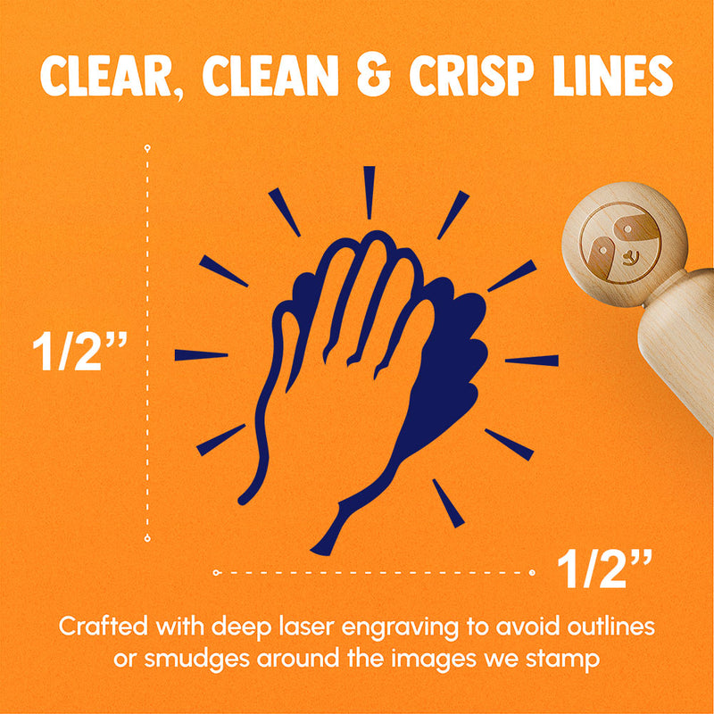 Clapping Hands Happy Celebration Rubber Stamp for Stamping Crafting Planners