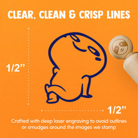 Coy Smiling Smug Funny Emote Rubber Stamp for Stamping Crafting Planners