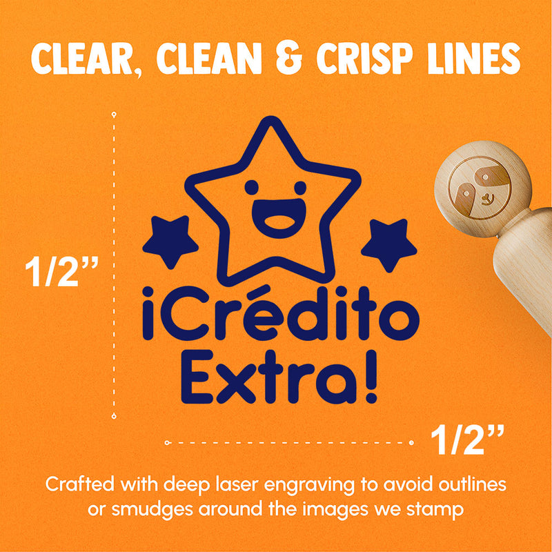 Credito Extra Credit Star School Student Rubber Stamp for Stamping Crafting Planners