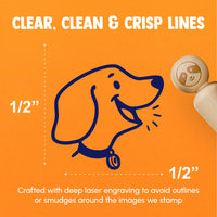 Cute Barking Dog Puppy Side Profile Rubber Stamp for Stamping Crafting Planners