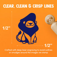 Cute Lion With Regal Mane Hairdo Pompadore Rubber Stamp for Stamping Crafting Planners