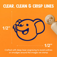 Cute Round Elephant Head Cartoon Rubber Stamp for Stamping Crafting Planners