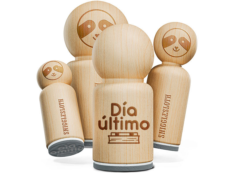 Dia Ultimo Spanish Last Day School Teacher Stamp Rubber Stamp for Stamping Crafting Planners