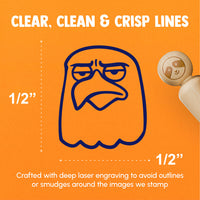 Disappointed Bald Eagle Frown America Rubber Stamp for Stamping Crafting Planners