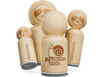 Entregado Tarde Late Work Snail Spanish Class School Teacher Stamp Rubber Stamp for Stamping Crafting Planners