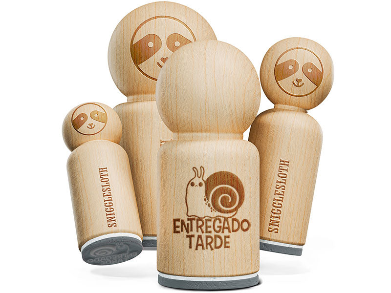 Entregado Tarde Late Work Snail Spanish Class School Teacher Stamp Rubber Stamp for Stamping Crafting Planners