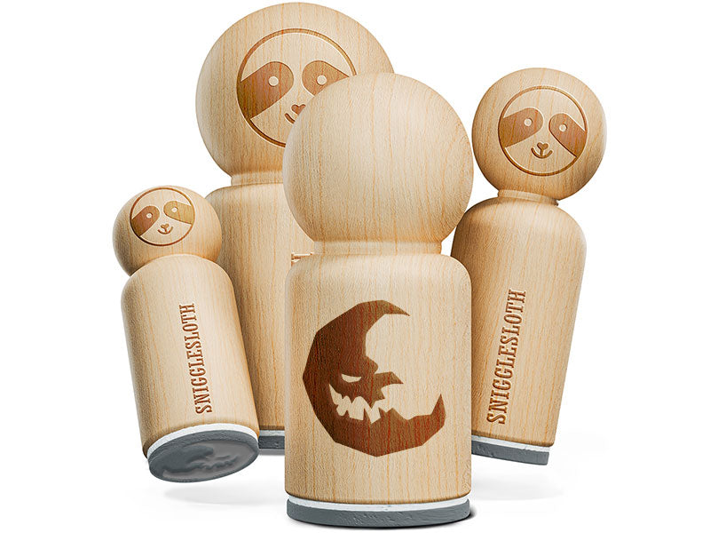Evil Spooky Moon Haunted Halloween Rubber Stamp for Stamping Crafting Planners