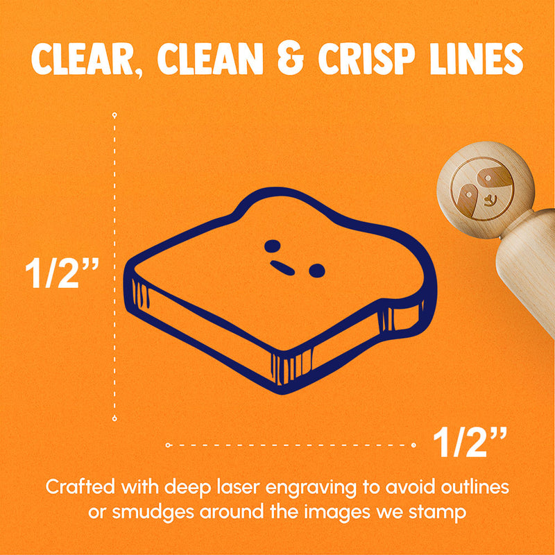 Existential Crisis Slice of Bread Toast Rubber Stamp for Stamping Crafting Planners