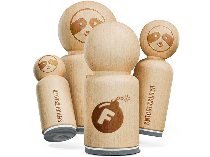 F Bomb Funny Curse Profanity Rubber Stamp for Stamping Crafting Planners